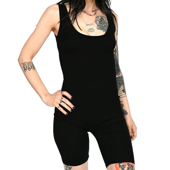 Foxblood Biker Short Signature Catsuit Black Small - Picture 2 of 6